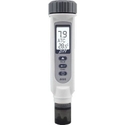 Digital pocked pH meter and thermometer