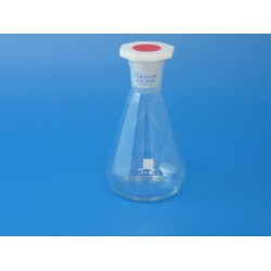 Erlenmayer / Conical Flask - Narrow Neck, Standart ground, Joint NS, Polyethylene Stopper