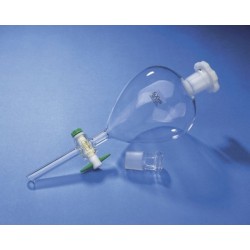 Seperatory Funnels - Ptfe stopcock NS Pear shaped P.E Stoppers