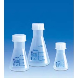 Erlenmeyer flasks, PP with PP screw cap
