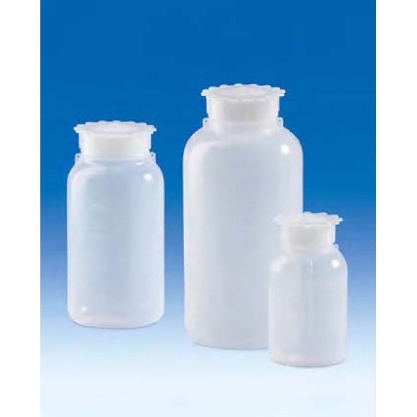 Wide-mouth bottles, PE-LD, with eye closure