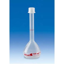 Volumetric flasks, PMP, Class B with screw caps, PP