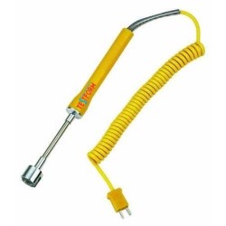 K Type Thermocouple - Surface Temperature Probe, -50 ° C + 600 ° C, Probe Length: 10cm