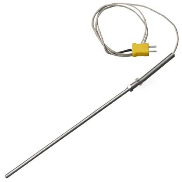 K Type Thermocouple - Metal Fixable Probe, -100 ° C + 400 ° C, Probe Length: 20cm