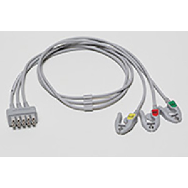 ECG Leadwire set, 3-lead, grabber, IEC, 74 cm/29 in
