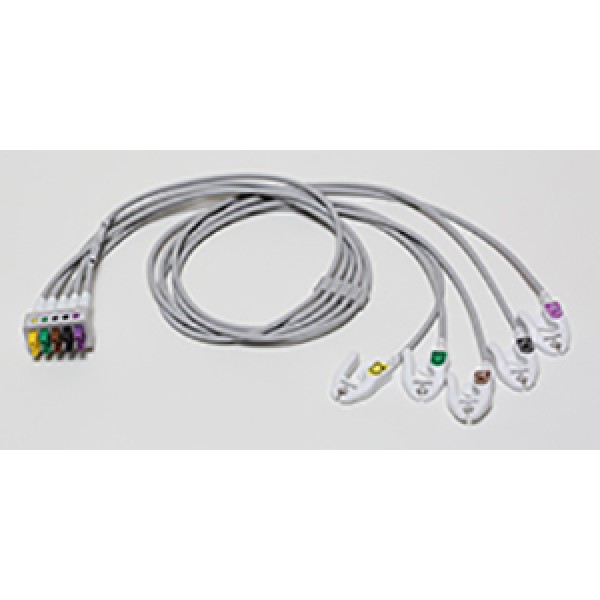 ECG Leadwire Set, 5-lead C2-6, grabber, IEC, 74 cm/29 in