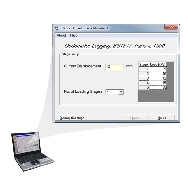 Software - Oedometer Logging (Hanging weight or Automated Consolidation devices)