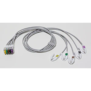 EKG lead set, 5-lead C2-6, clip-type, IEC, 74 cm/29 in