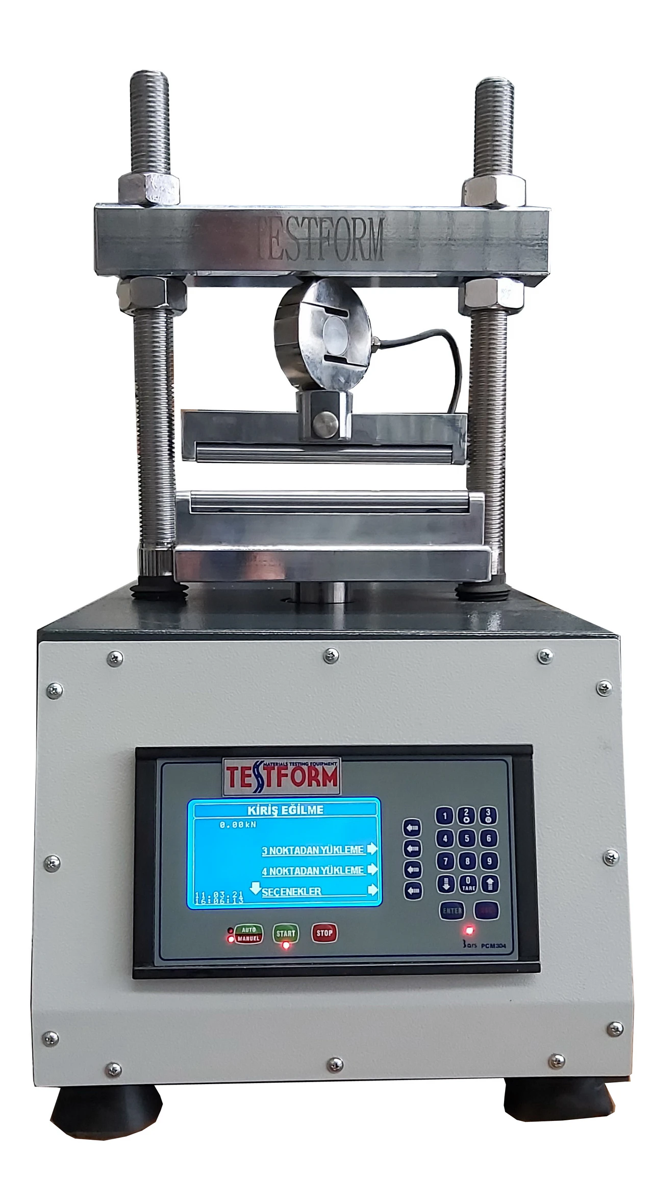 Eğilmede çekme dayanımı tayini (eğilmede kırılma yükü) cihazı - Dijital