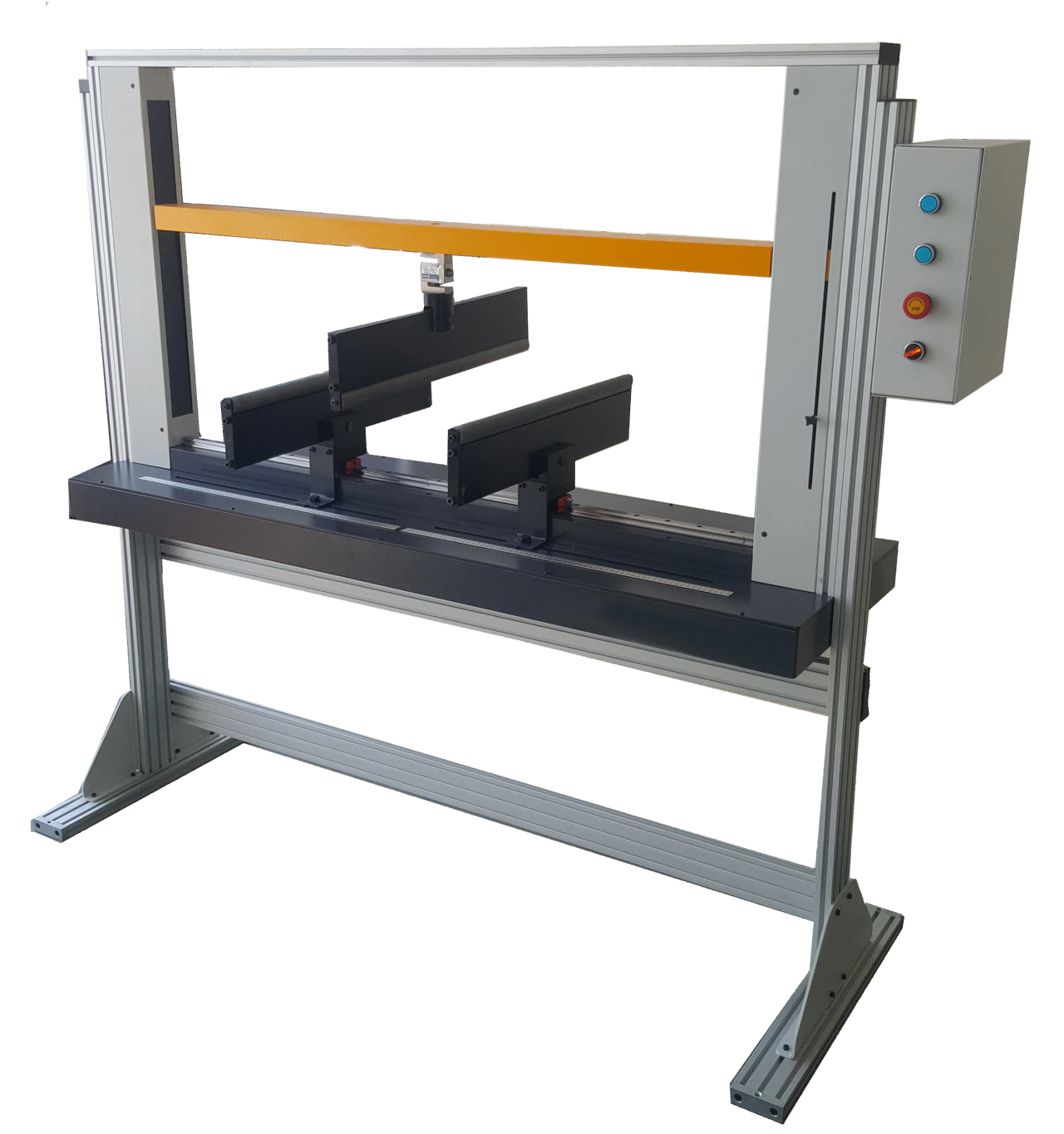 Eğilmede çekme dayanımı tayini (eğilmede kırılma yükü) cihazı