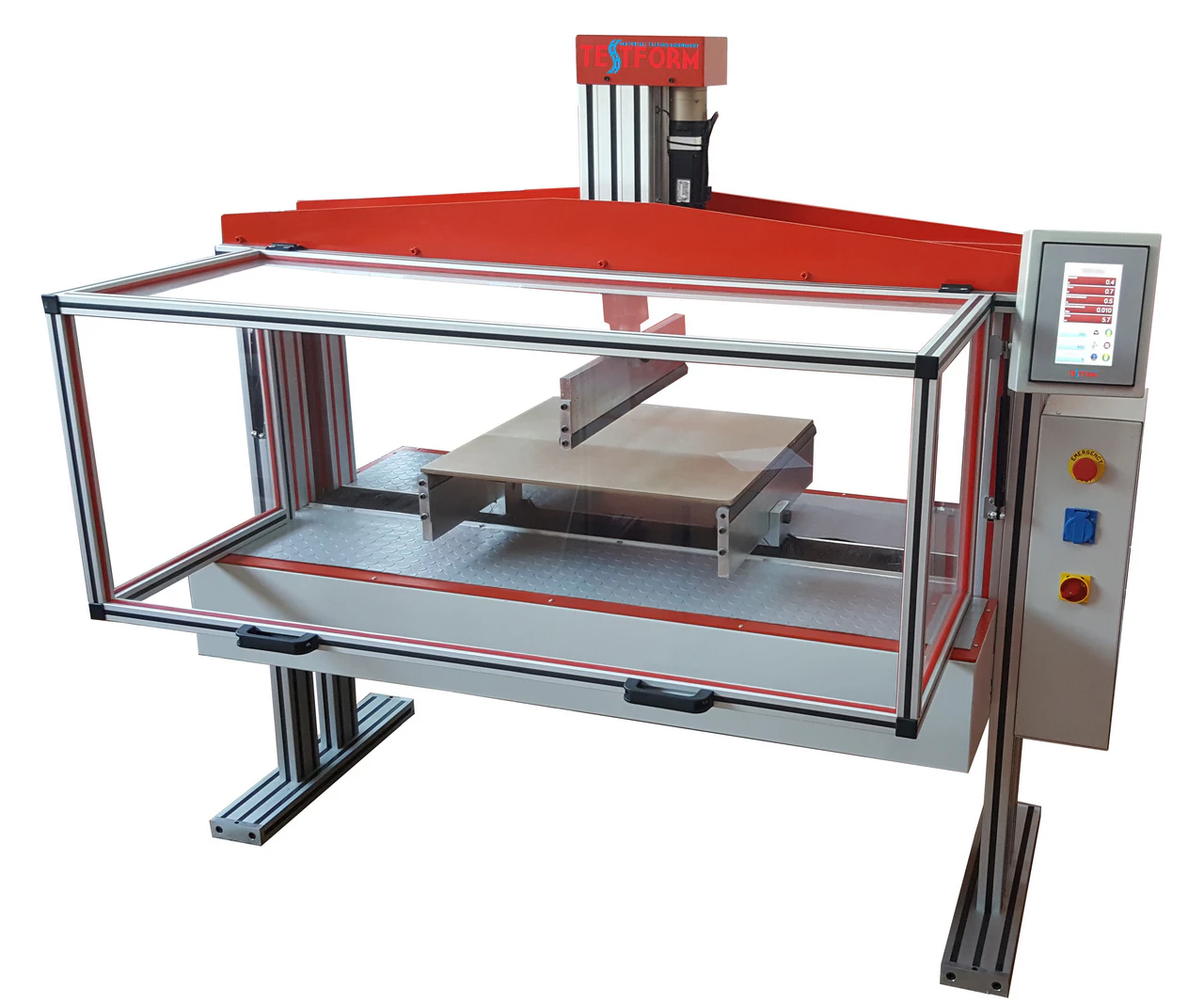 Eğilmede çekme dayanımı tayini (eğilmede kırılma yükü) cihazı - Dokunmatik Ekranlı