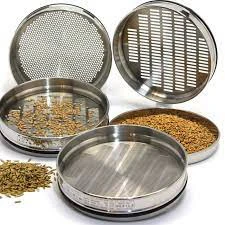 测试筛网，用于谷物、种子和其他农产品 - 多孔板，矩形/狭缝孔，筛网组件