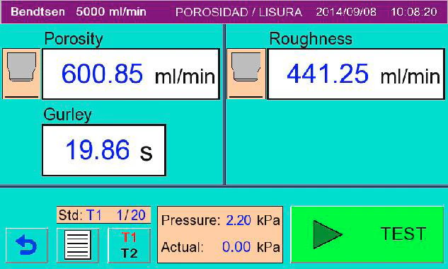 Dispositivo di test di rugosità e porosità Bendtsen