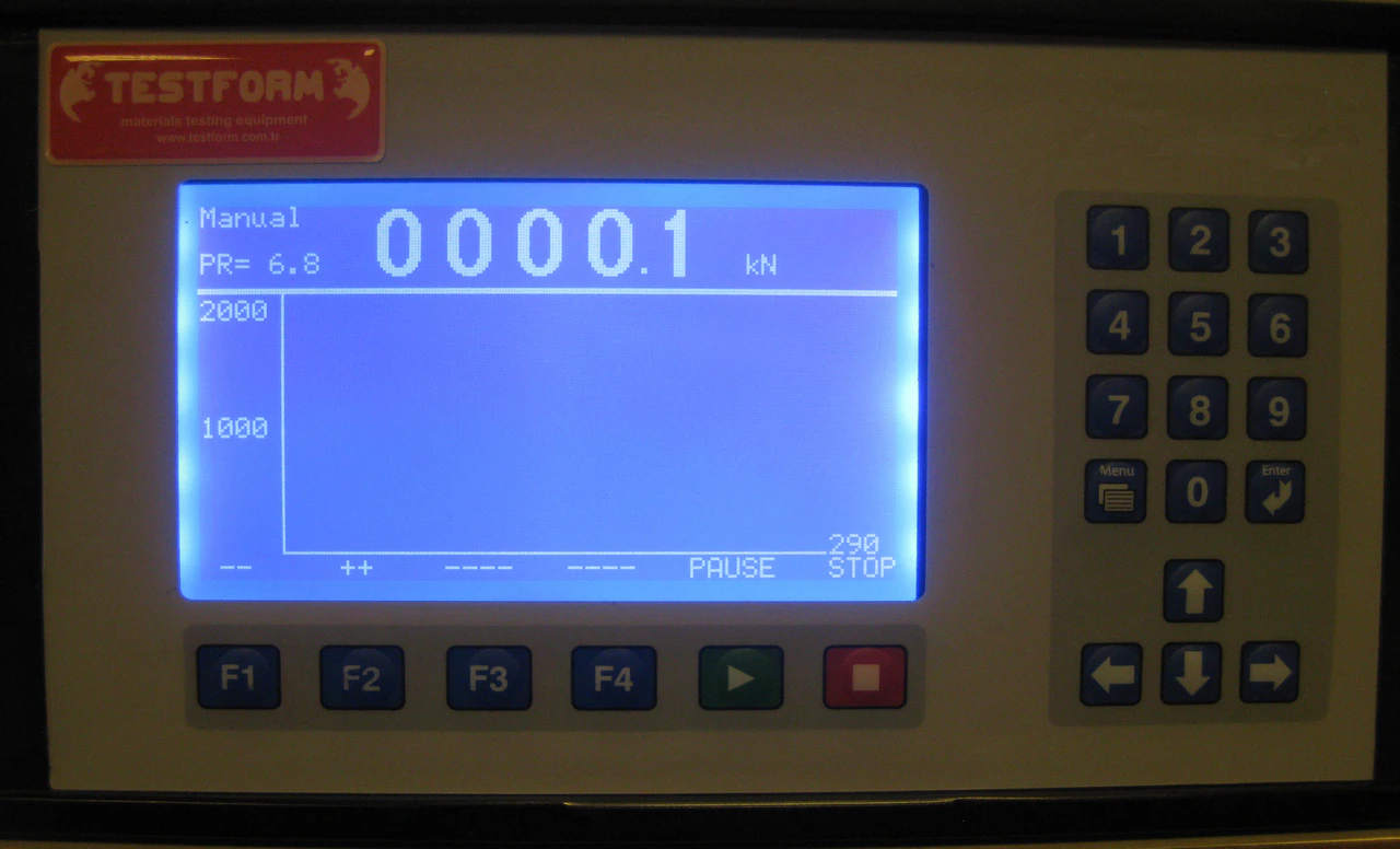Prensa de Teste de Compressão & Flexão de Concreto 2000 kN - 50 kN de Capacidade