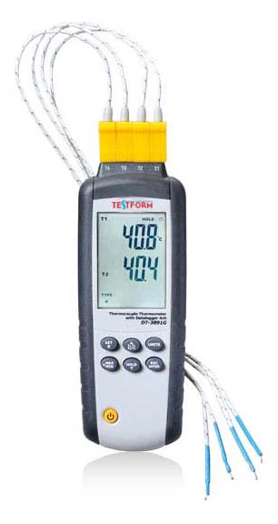 مقياس الحرارة - جارٍ تسجيل درجة الحرارة 4 قنوات