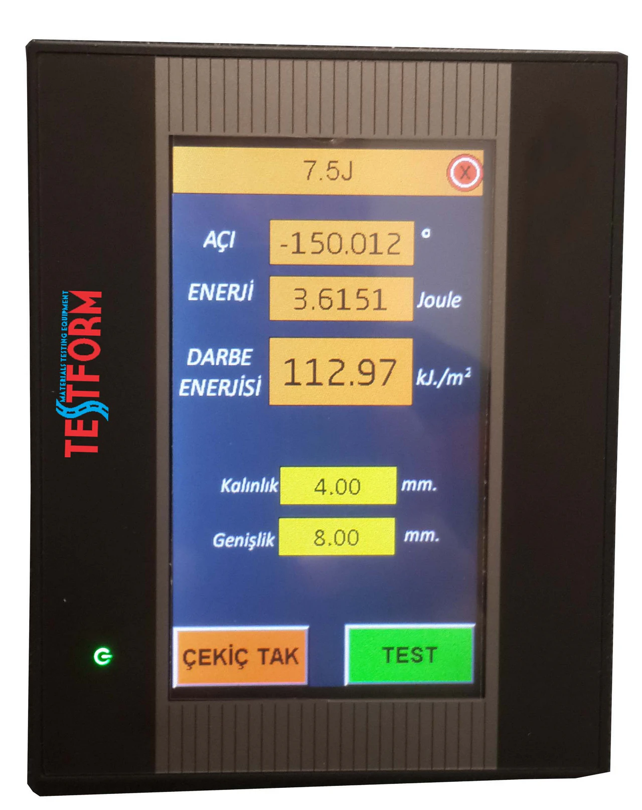Çentik, Sarkaç Darbe Test Cihazı - Izod ve Charpy 50J