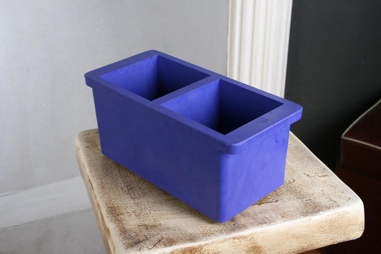 Stampo per cubetti di calcestruzzo - A due occhi, 100 x 100 x 100 mm, Plastica