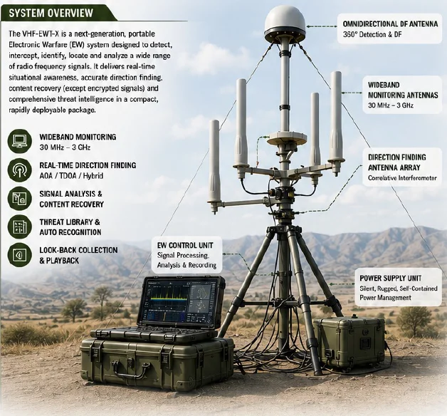 VHF/UHF PORTABLE MONITORING AND DF EQUIPMENT