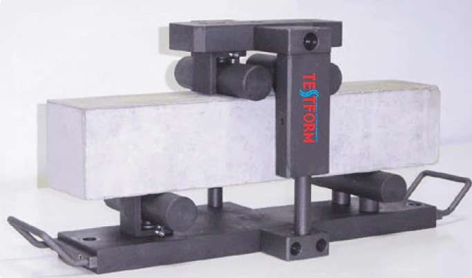 Eğilme dayanımı aparatı, iki noktadan ve orta noktadan yükleme testleri için