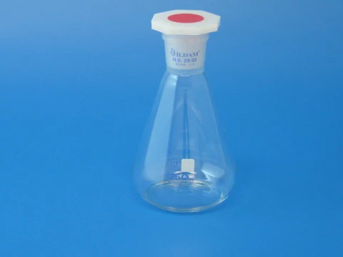 Erlenmayer - Dar boyunlu, Norm Şilifli, Plastik Kapaklı