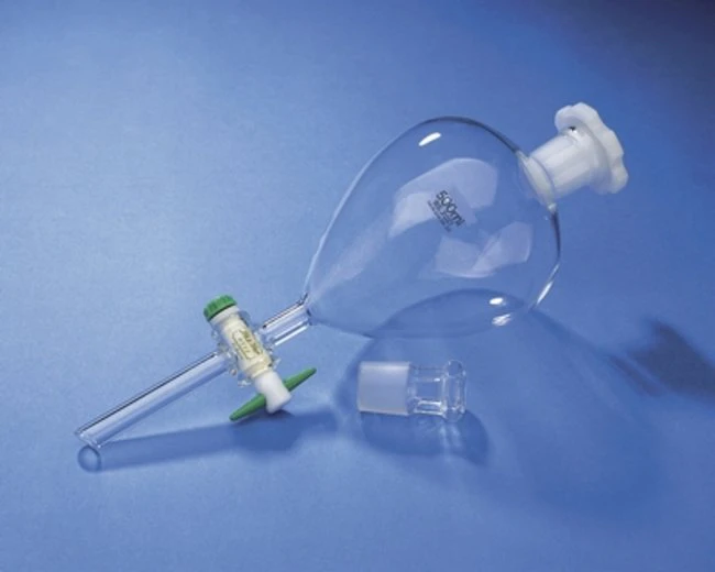 Ayırma Hunisi - Teflon Musluklu, Armudi NS, ,P.E kapaklı