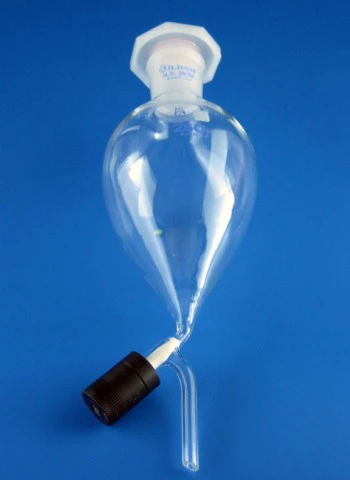 Ayırma Hunisi - İğne vanalı Teflon Armudi tip ,Ns.P.E kapaklı