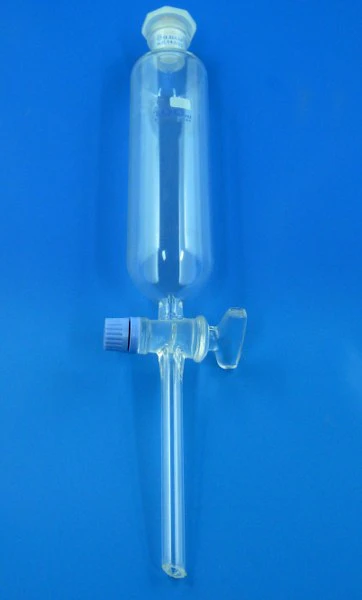 Ayırma Hunisi - Cam Musluklu Silindirik NS, P.E kapaklı