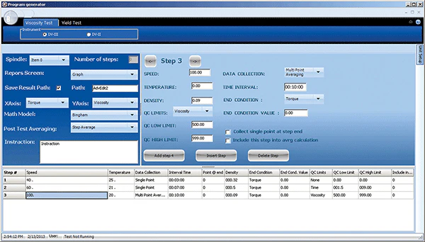 DV2T Viscometro de Tela Sensível ao Toque