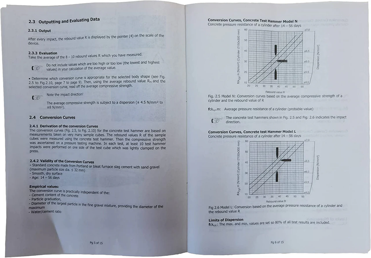 Beton Test Çekici - Mekanik Tip, Schmidt Test Çekici, Tip N